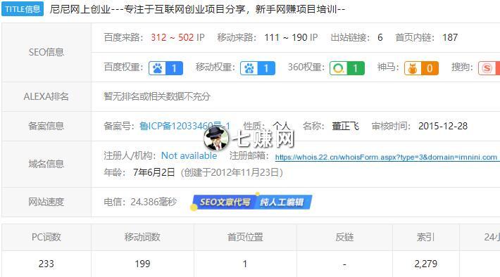 尼尼网上创业博客(技术型网赚博客)