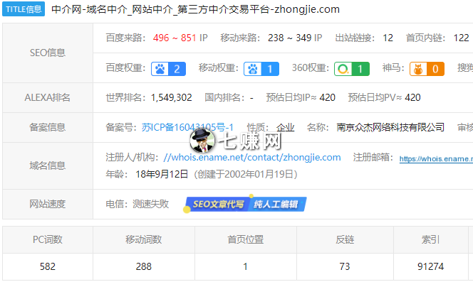 中介网Zhongjie(域名中介交易网站)